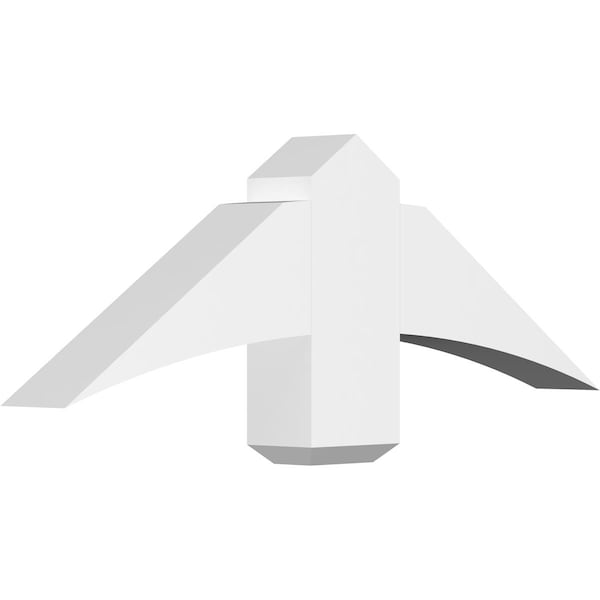 Ekena Millwork Bellingham Architectural Grade PVC Gable Bracket, 36"W x 12"H x 4"D x 6"F, 8/12 Pitch GBP036X12X0406BEL00 - main
